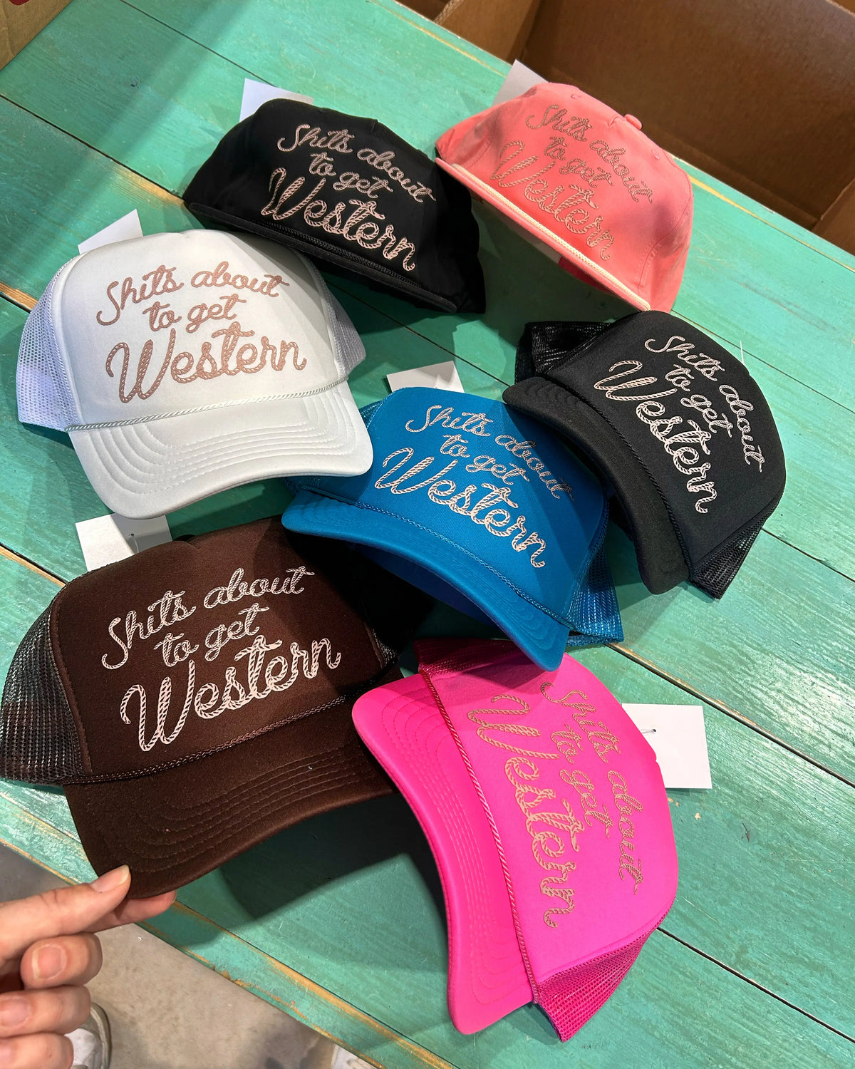 Shits About To Get Western Trucker Hat - BIG FRENCHIES
