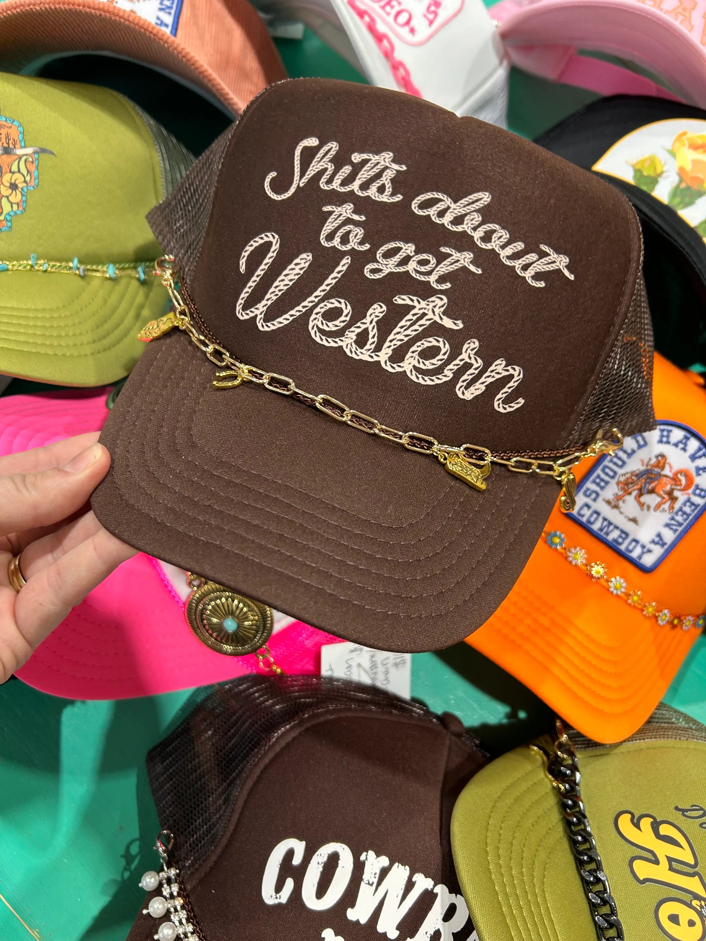 Shits About To Get Western Trucker Hat - BIG FRENCHIES