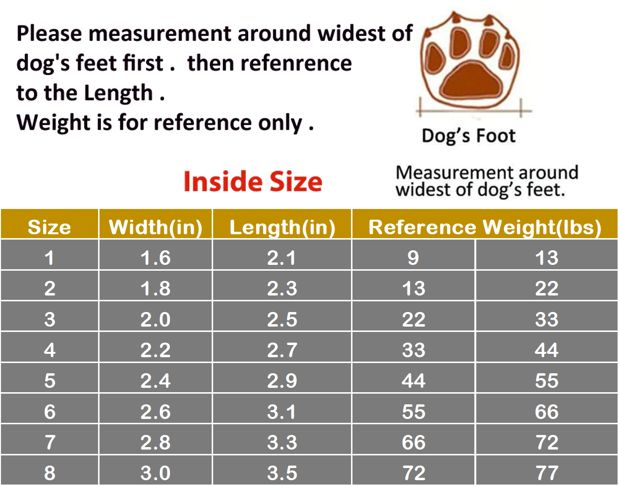 Waterproof Shoes/Boots for Medium Large Dogs - BIG FRENCHIES