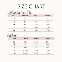 Western Blues Striped - Short Pajama Set