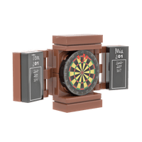 Dart Board - Custom Printed Minifig Scale - Made using LEGO® parts
