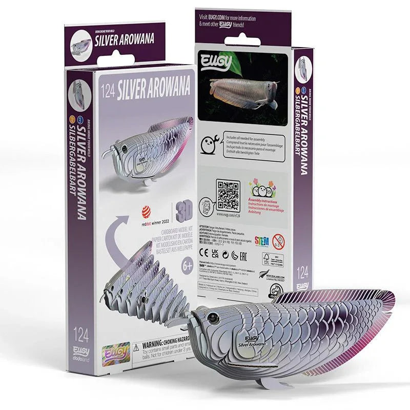 Silver Arowana 3D Cardboard Model Kit Eugy - BIG FRENCHIES