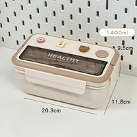 Simple Cute Portable Lunch Box, With Compartment & Microwave-Safe, Perfect for Work, School, or Picnics