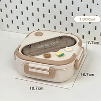 Simple Cute Portable Lunch Box, With Compartment & Microwave-Safe, Perfect for Work, School, or Picnics