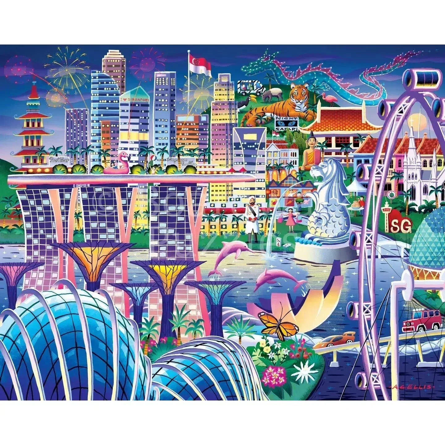 Singapore 210 Piece Jigsaw Puzzle Boardwalk - BIG FRENCHIES