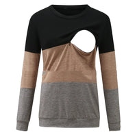 Chic Colorblock Nursing Crew T-Shirt - # BAGE211510106-NURSG - BIG FRENCHIES