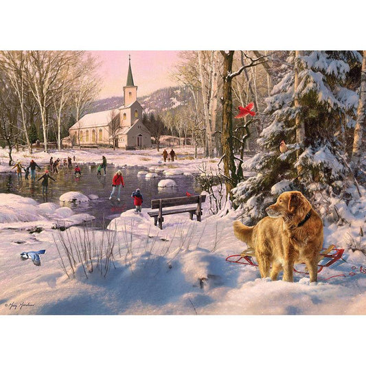 Skating Party 1000 Piece Jigsaw Puzzle Cobble Hill - BIG FRENCHIES
