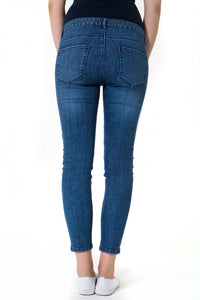 Skinny Foldover Waistband Maternity Jeans - BIG FRENCHIES