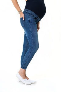 Skinny Foldover Waistband Maternity Jeans - BIG FRENCHIES