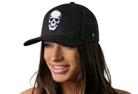 Skull Trucker Hat  |  Black  Snapback