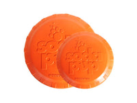 Bottle Top Flyer Rubber Frisbee for Dogs | Orange | Vet Approved | USA Made - BIG FRENCHIES