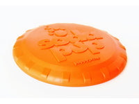 Bottle Top Flyer Rubber Frisbee for Dogs | Orange | Vet Approved | USA Made - BIG FRENCHIES