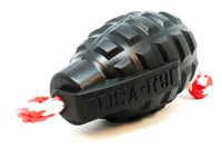 USA-K9 Magnum Grenade - Black Magnum Rubber Chew Toy for Extreme Chewers | USA Made - BIG FRENCHIES