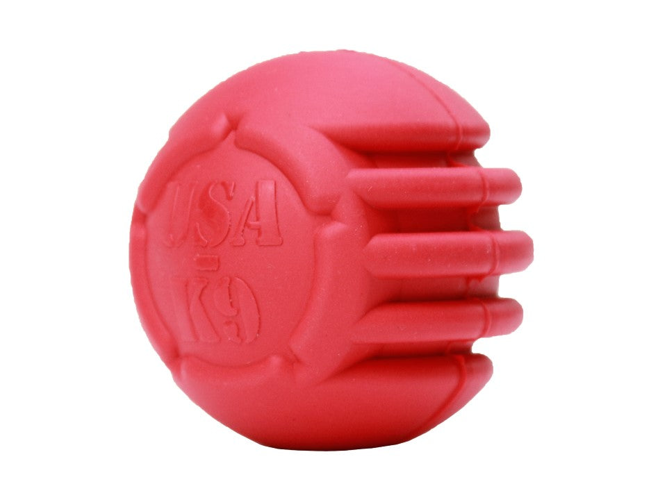 USA-K9 Stars and Stripes Rubber Dog Toy | K9 Handler Reward Toy | Red | USA Made - BIG FRENCHIES