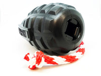 USA-K9 Magnum Grenade - Black Magnum Rubber Chew Toy for Extreme Chewers | USA Made - BIG FRENCHIES