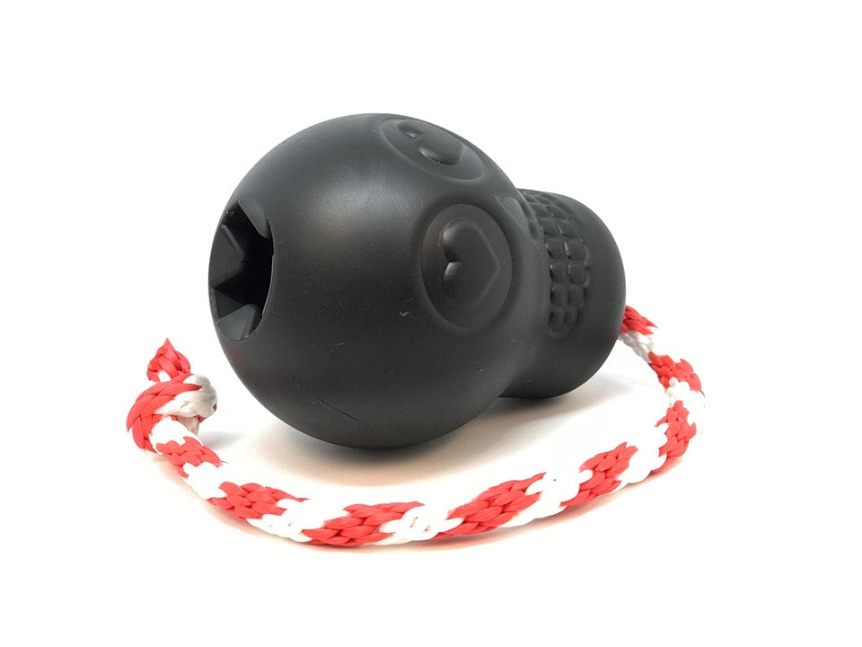 USA-K9 Magnum Skull - Black Magnum Rubber Chew Toy for Extreme Chewers | USA Made - BIG FRENCHIES