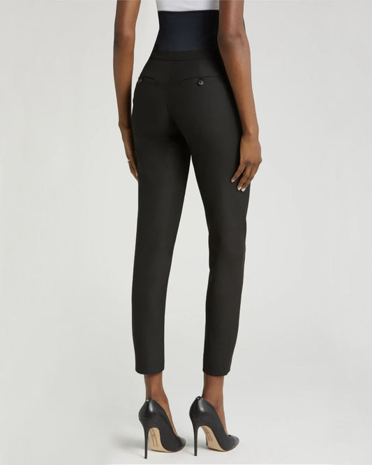 Slim Leg Maternity Work Pants in Black - BIG FRENCHIES