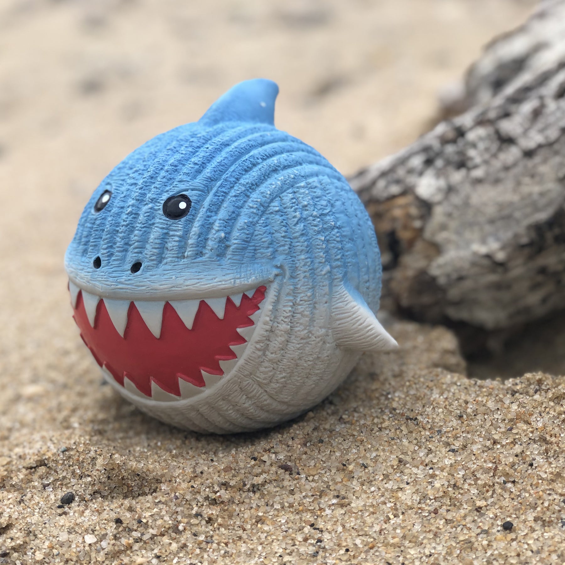 Finn the Shark Ruff-Tex® Latex Ball Dog Toy, Large - BIG FRENCHIES