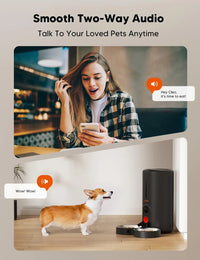 Smart Automatic Pet Feeder with Camera, WiFi 6L Dual Feeding & Two-Way Audio - BIG FRENCHIES
