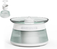 Smart Cat Water Fountain Glass Wireless Filterless 2.5L Quiet Sensor