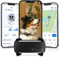 Smart Dog GPS Tracker with Virtual Fence, Vital Signs & Bark Monitoring, Waterproof Collar Attachment