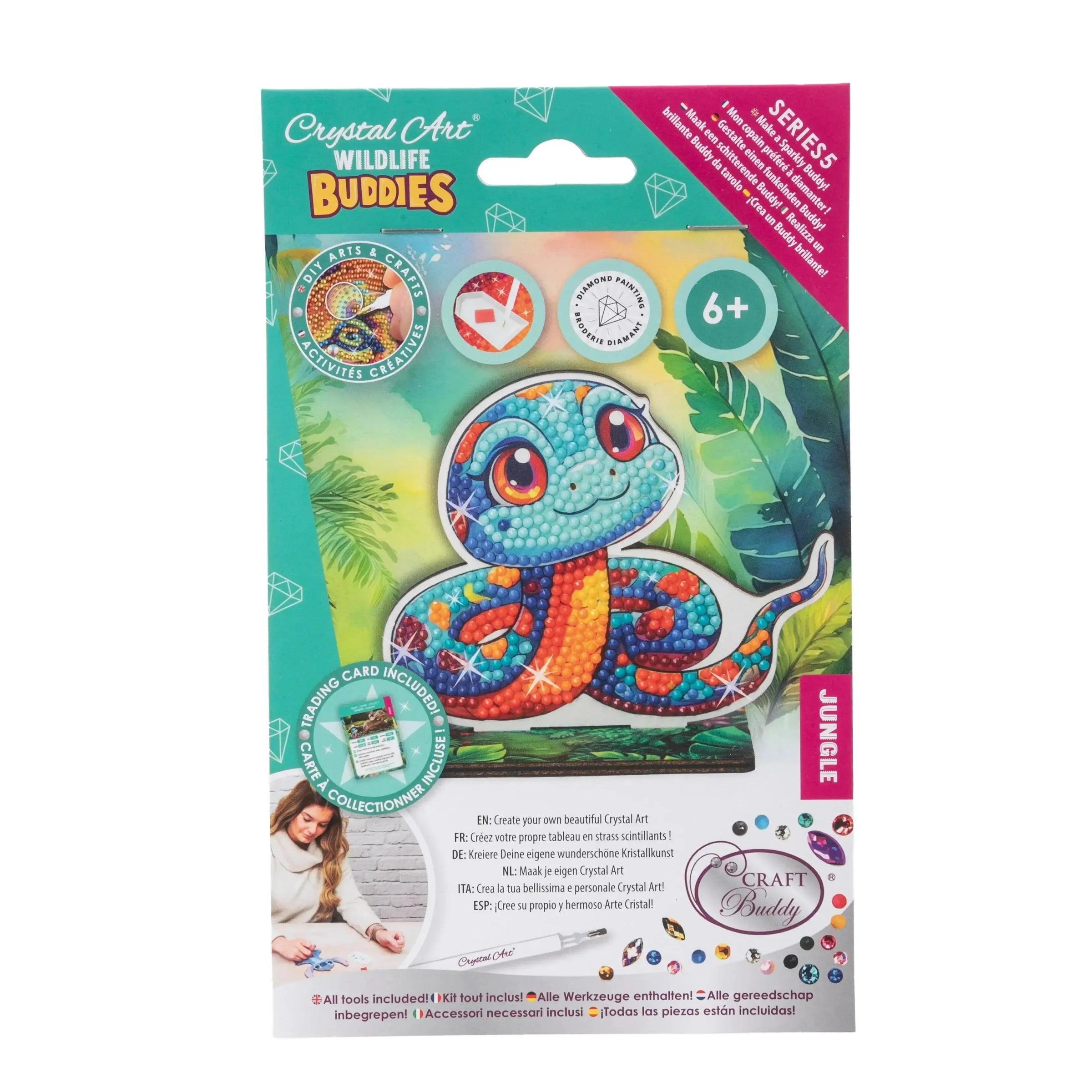 Snake "Jungle" Crystal Art Buddies Kit Craft Buddy
