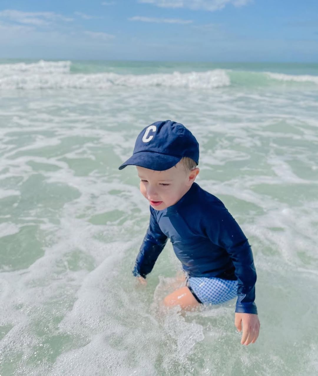 Navy Blue Letter Baseball Hat - BIG FRENCHIES