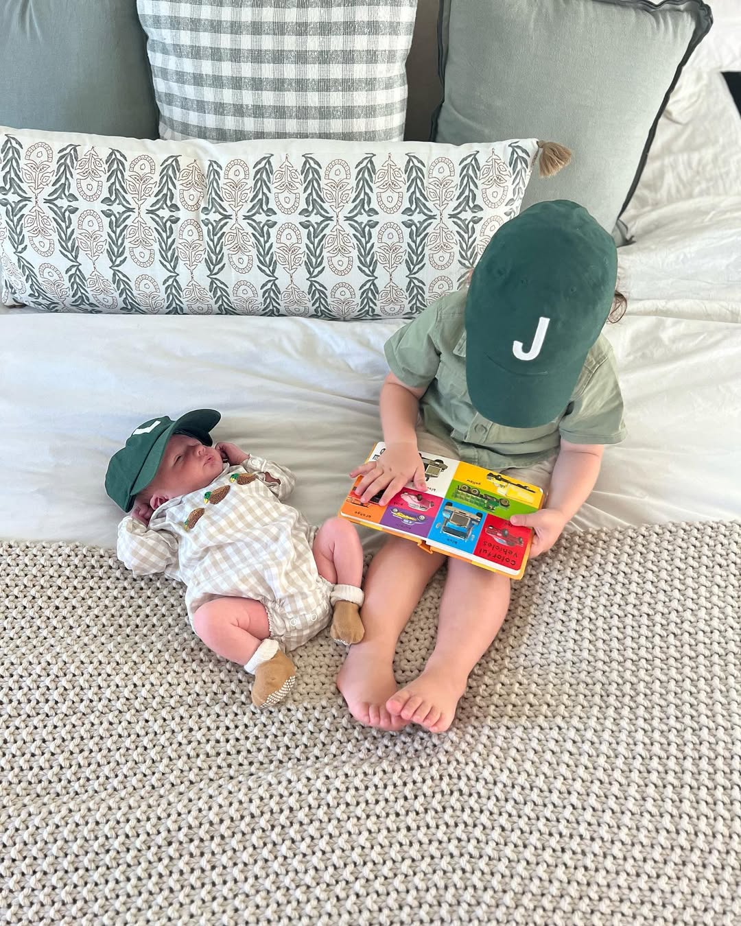 Hunter Green Letter Baseball Hat - BIG FRENCHIES