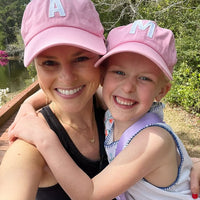 Light Pink Letter Baseball Hat - BIG FRENCHIES