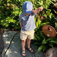 Dusty Blue Letter Baseball Hat - BIG FRENCHIES