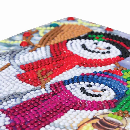 Snowman Family Crystal Art Card Kit Craft Buddy