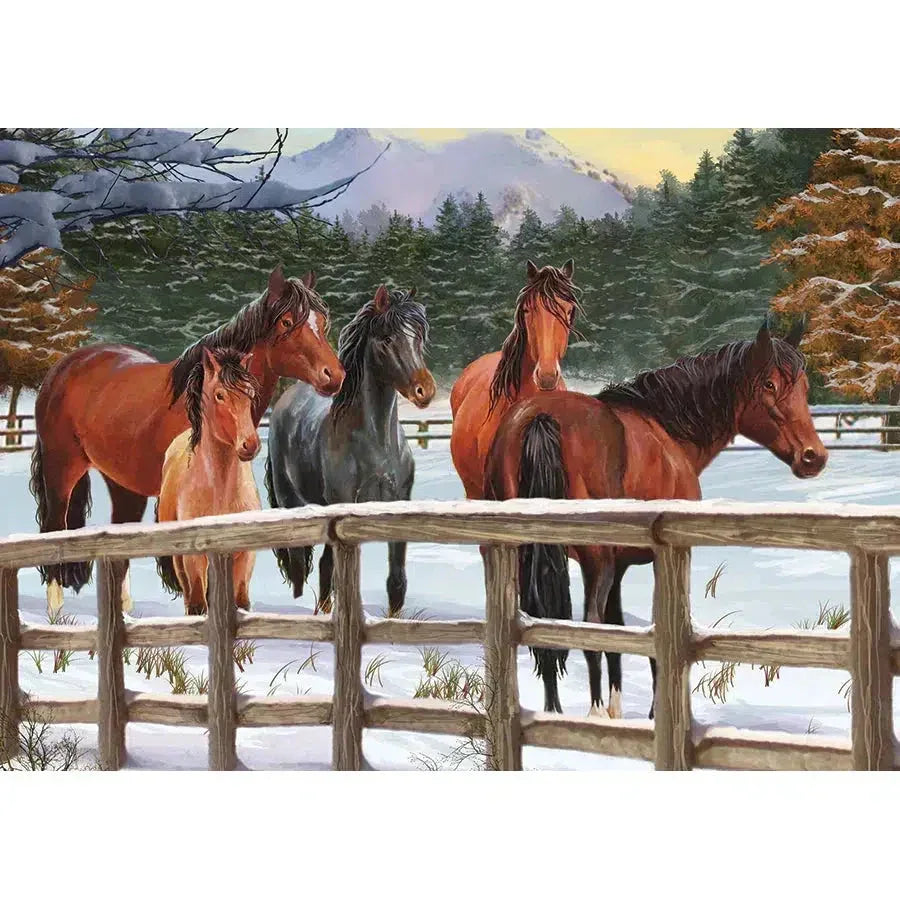 Snowy Pasture 35 Piece Tray Jigsaw Puzzle Cobble Hill - BIG FRENCHIES
