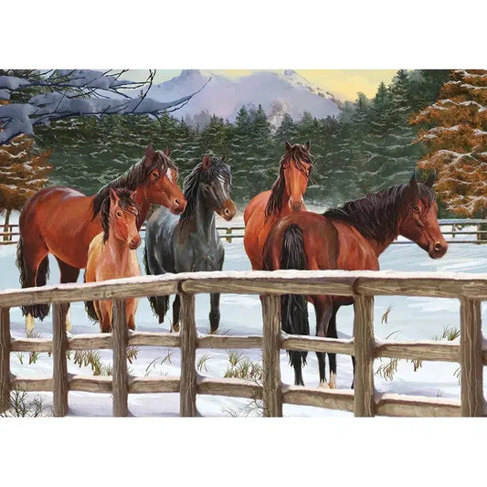 Snowy Pasture 35 Piece Tray Jigsaw Puzzle Cobble Hill - BIG FRENCHIES