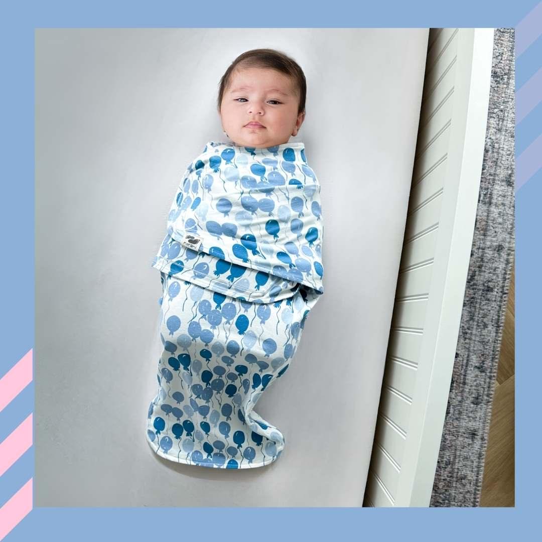 Snugababe Swaddle™ Sleep Pod - Blue Balloons - BIG FRENCHIES