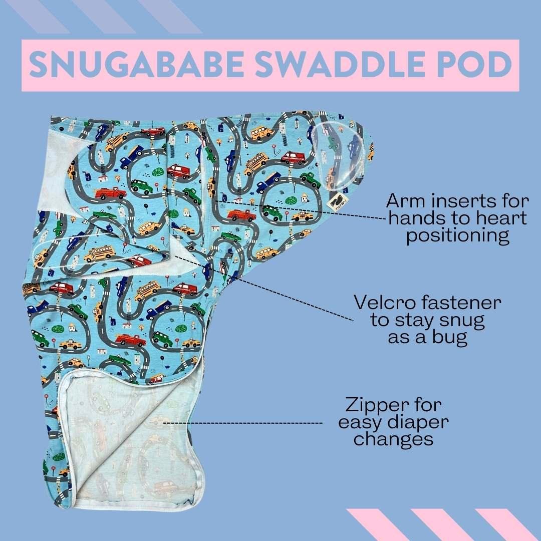 Snugababe Swaddle™ Sleep Pod - Cars - BIG FRENCHIES
