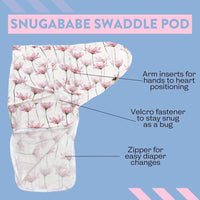 Snugababe Swaddle™ Sleep Pod - Pink Petals - BIG FRENCHIES