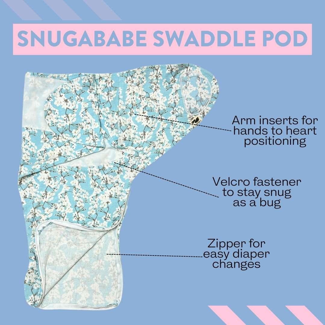 Snugababe Swaddle™ Sleep Pod - Cherry Blossoms - BIG FRENCHIES
