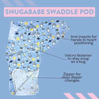 Snugababe Swaddle™ Sleep Pod - Space Bears - BIG FRENCHIES