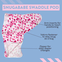 Snugababe Swaddle™ Sleep Pod - Pink Balloons - BIG FRENCHIES