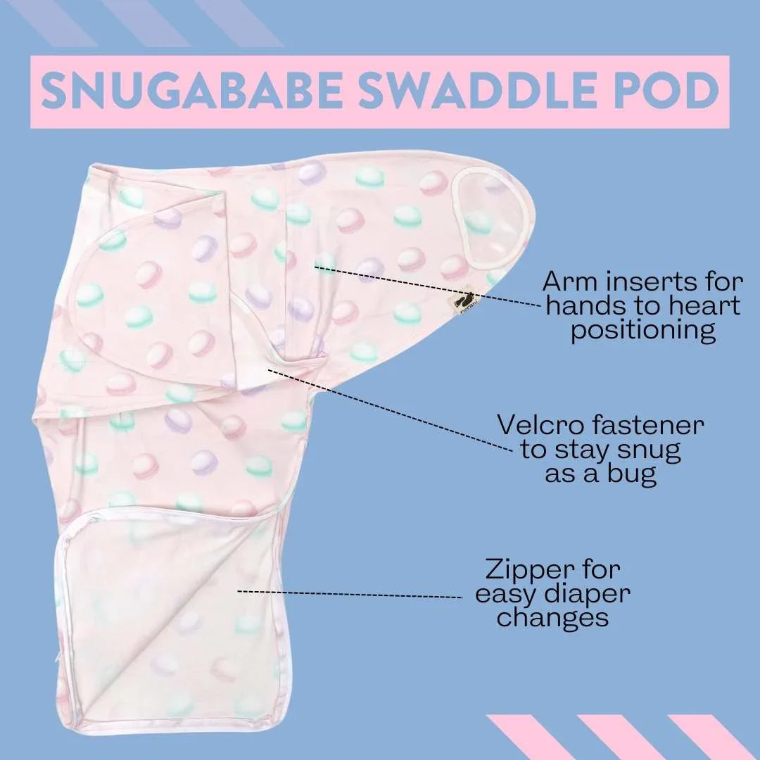 Snugababe Swaddle™ Sleep Pod - Macarons - BIG FRENCHIES
