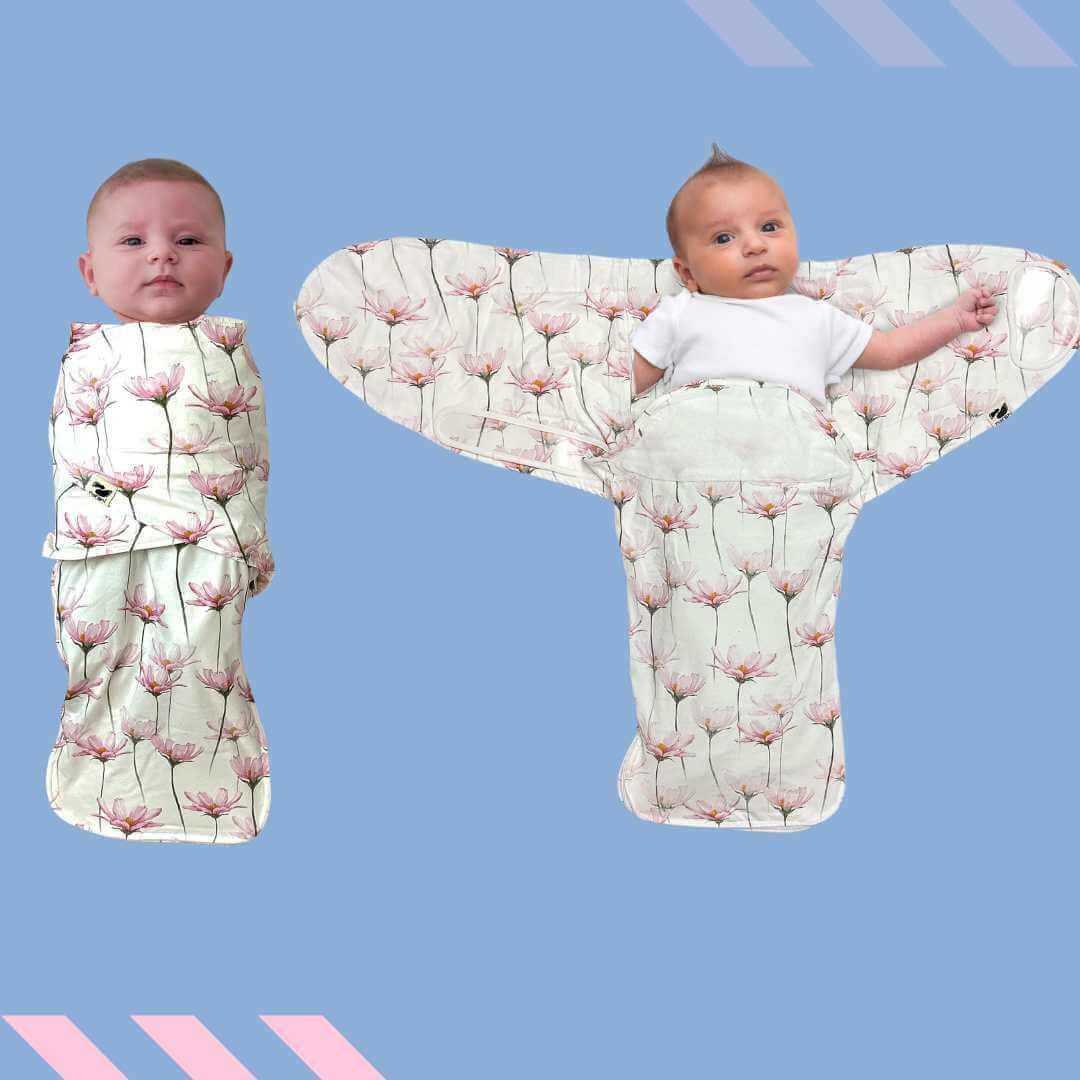 Snugababe Swaddle™ Sleep Pod - Pink Petals - BIG FRENCHIES