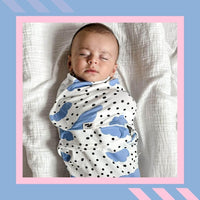 Snugababe Swaddle™ Sleep Pod - Blue Clouds - BIG FRENCHIES