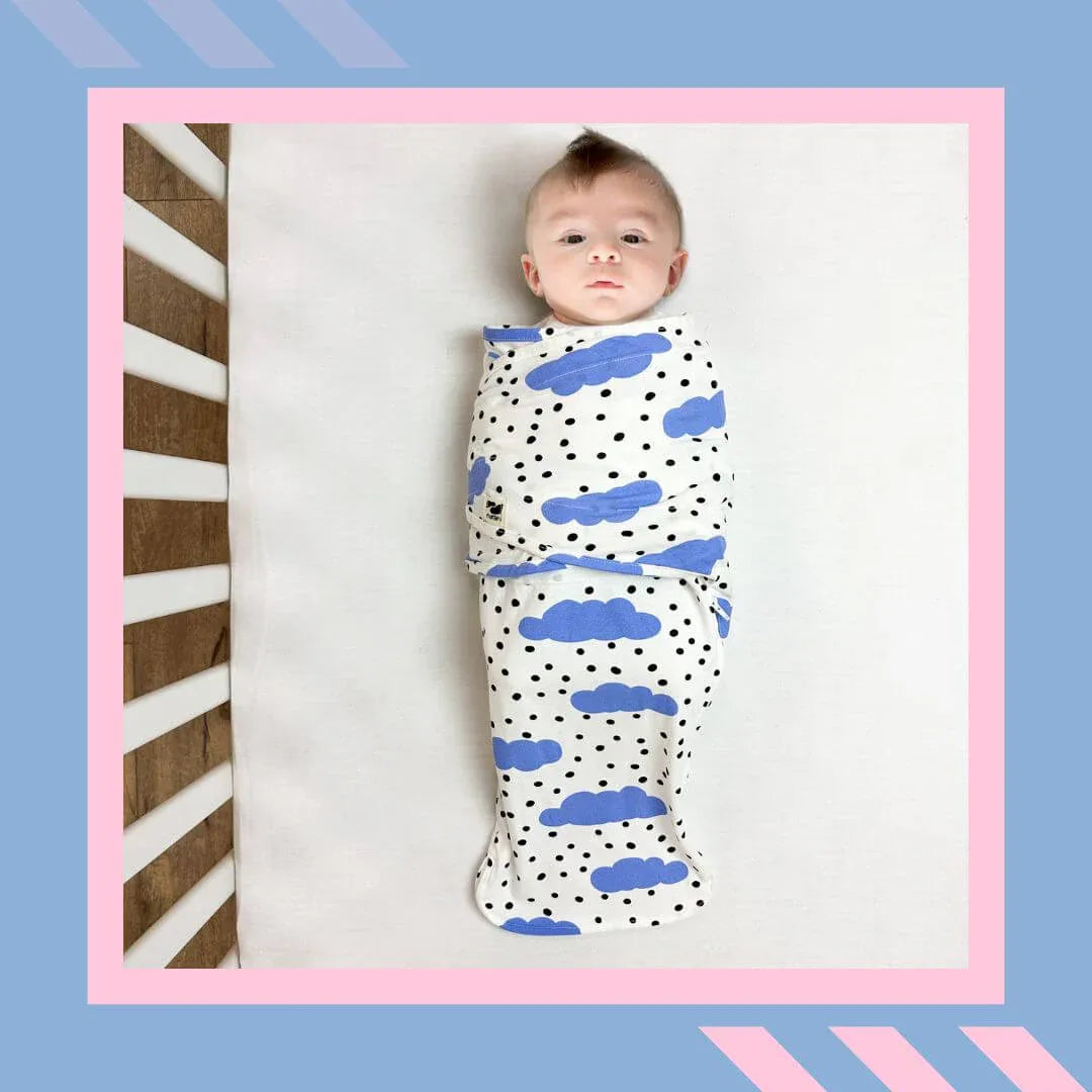 Snugababe Swaddle™ Sleep Pod - Blue Clouds - BIG FRENCHIES