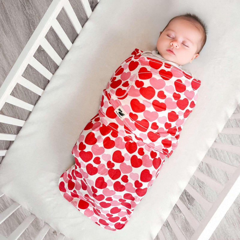 Snugababe Swaddle™ Sleep Pod - Red & Pink Hearts - BIG FRENCHIES