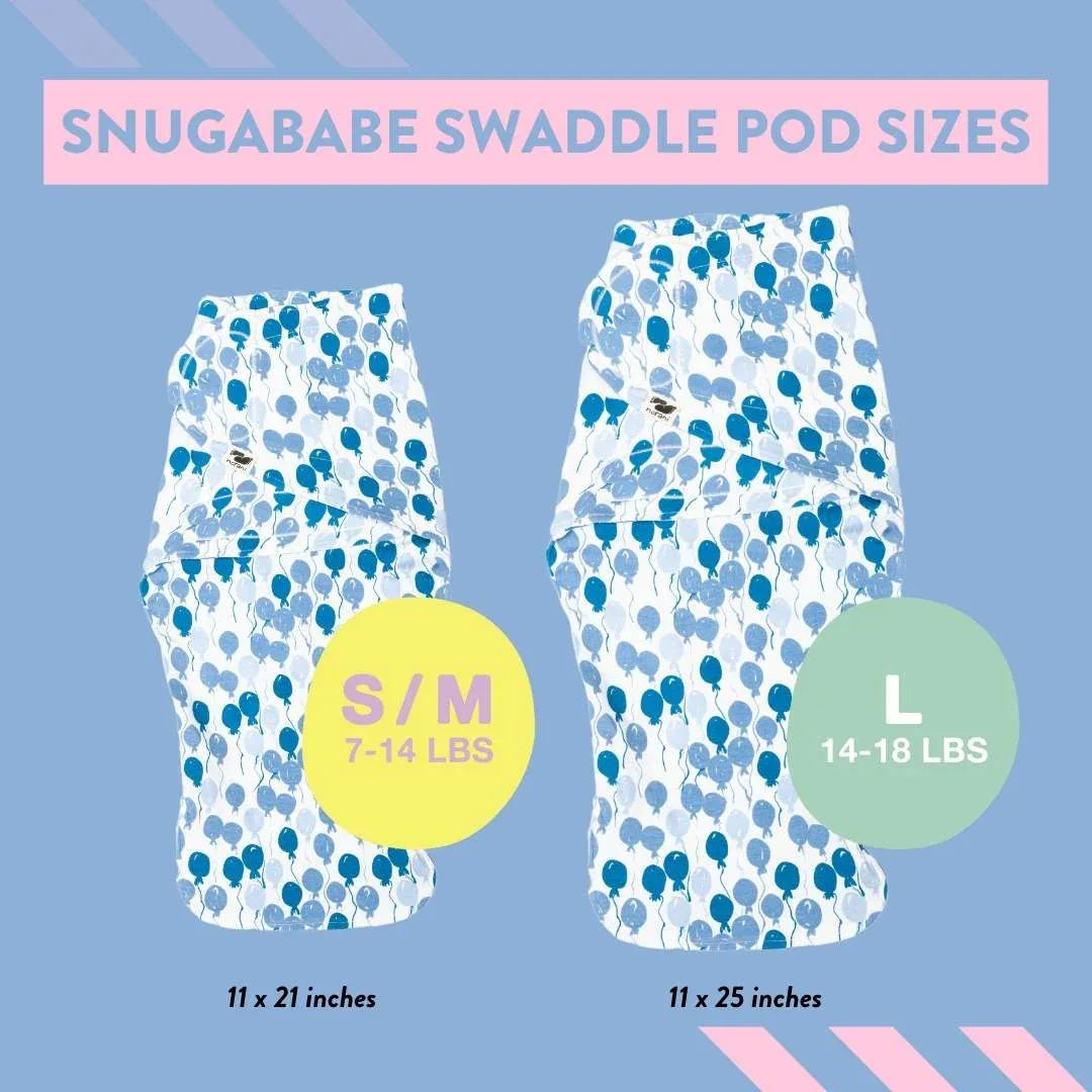 Snugababe Swaddle™ Sleep Pod - Blue Balloons - BIG FRENCHIES