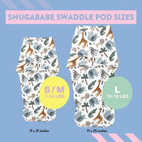 Snugababe Swaddle™ Sleep Pod - Safari Animals - BIG FRENCHIES