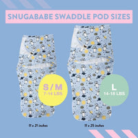 Snugababe Swaddle™ Sleep Pod - Space Bears - BIG FRENCHIES