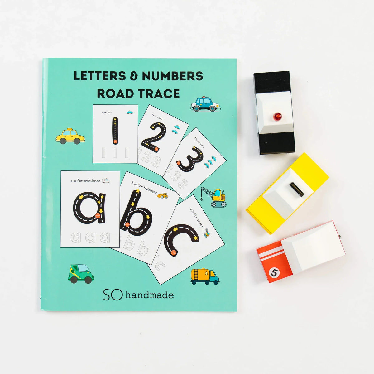 Road Trace Activity Book: Alphabet & Numbers Learning - BIG FRENCHIES