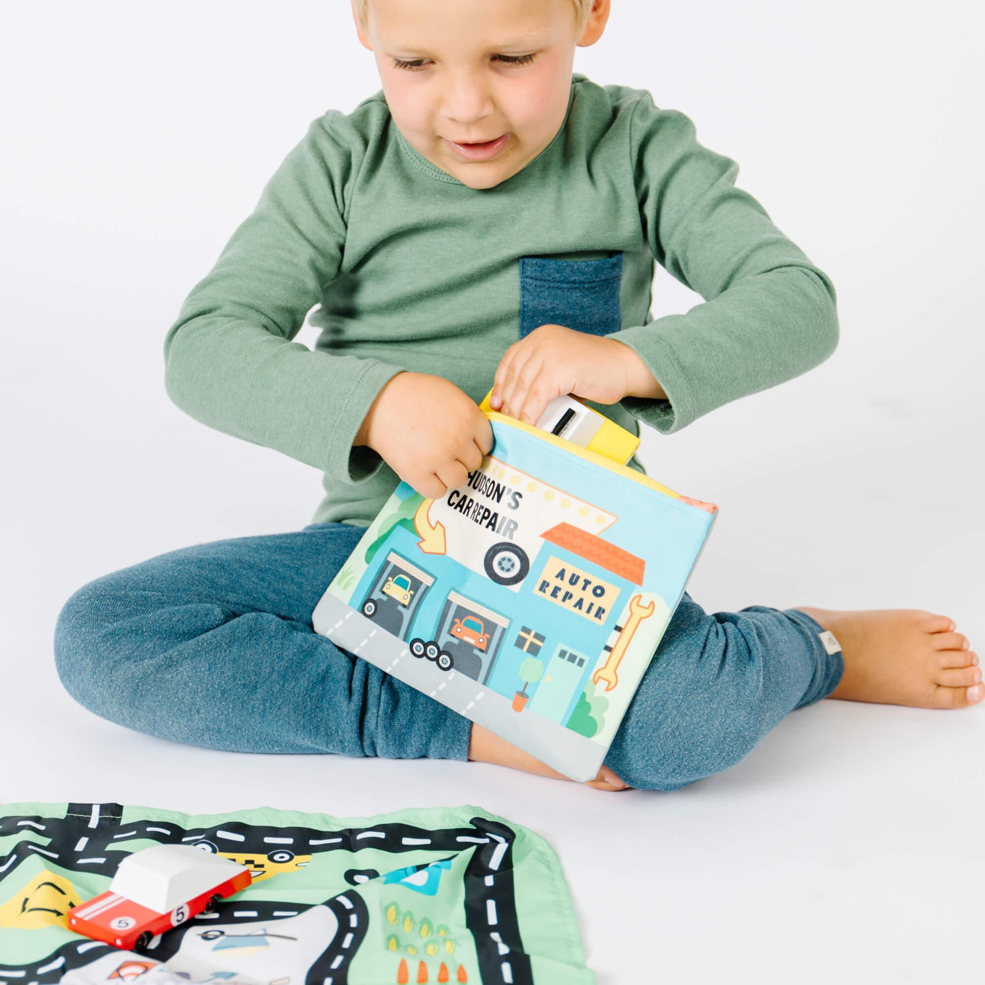 Toy Car Mat & Pouch: All-in-one Travel Entertainment! - BIG FRENCHIES