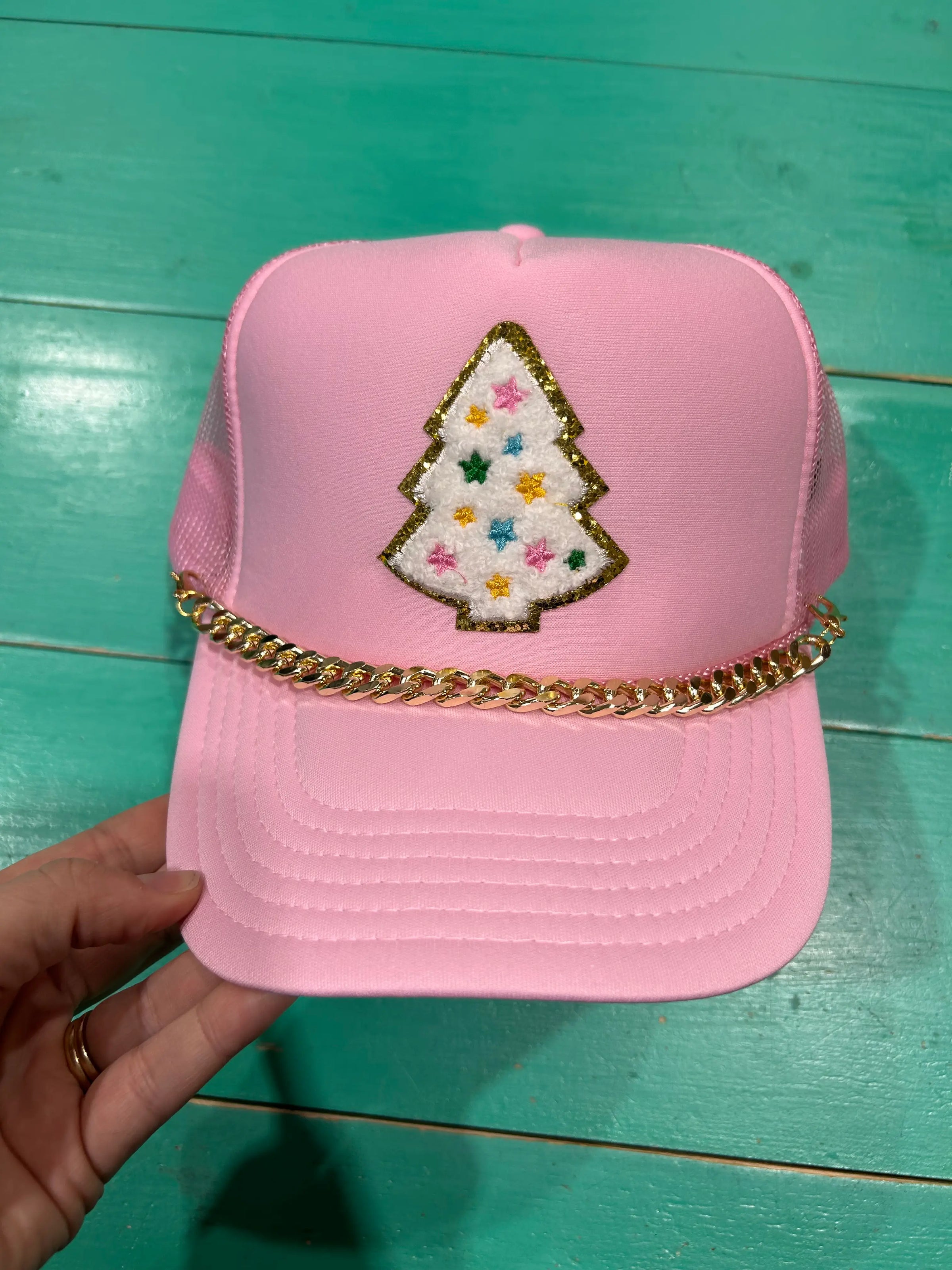 Soft Pink Chenille Tree Trucker - BIG FRENCHIES